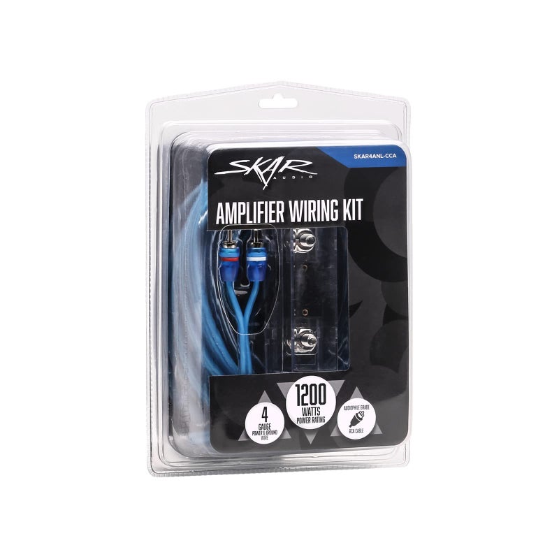Skar Audio 4 Gauge Amplifier Wiring Kit - Blue, Copper Clad Aluminum, SKAR4ANL-CCA - Image 3